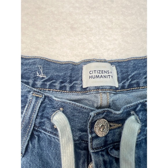 Citizens of Humanity Horseshoe Wide Leg Drawstring Jeans Blue 27 - Picture 4 of 8